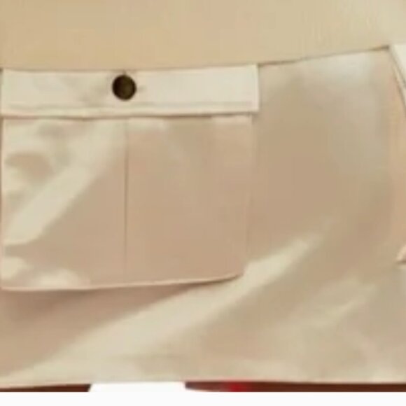 Cynthia Rowley Silk Mini Skirt With Puffed Cargo Patch Pockets - Picture 5 of 7
